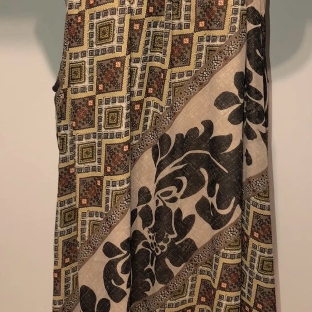 Braeve Evereve Women Large African Desert Tapesty Halter Trapeze Boho Dress